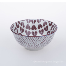 ceramic bowl porcelain pad printing bowl 6inch bowl
